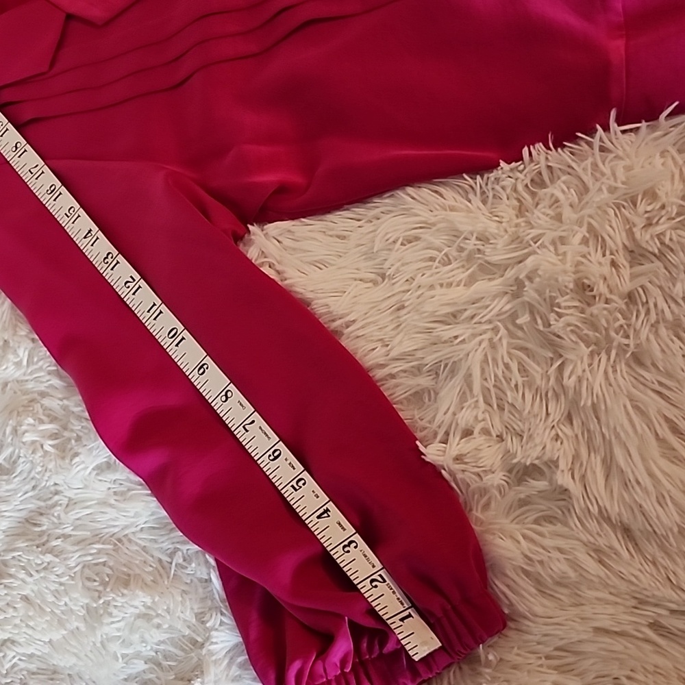 Karl Lagerfeld Paris Brand New Vibrant Pink Double-Breasted Blouse - Picture 6 of 10